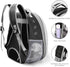Bird Travel Backpack Carrier for Small Medium Birds, Space Capsule Clear Bubble Window with Stainless Steel Tray and