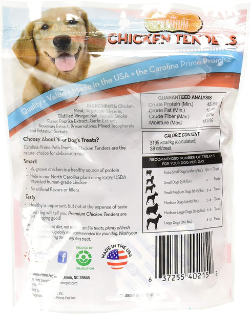 Carolina Prime Pet Chicken Tenders Treat for Dogs, 1 Pouch, One Size