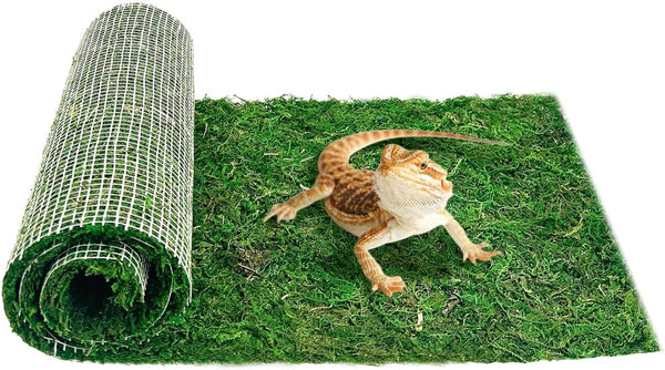 Reptile Carpet Cuttable Terrarium Mat Artificial Moss Reptile Liner Green Substrate Flooring