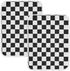 2 Pack Black Checkered Washable Pee Pads for Dogs, Checkered Reusable Dog