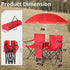 Volowoo Portable Double Folding Picnic Chairs,Double Folding Beach Chairs,Beach Camping Chair W/Umbrella Mini Table