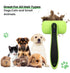 ELITE ETAIL Self Cleaning Pet Hair Brush with Comb and Bath Brush, Grooming Kit for Dogs and Cats, 7 in Long