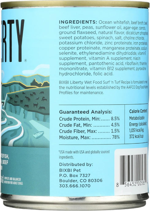 BIXBI Surf 'n Turf Wet Dog Food, 12.5 OZ