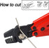 Heavy Duty Fishing Crimping Pliers, Stainless Steel Wire Rope Crimping Tool with Built-in Wire Cutters, 4 Sizes (Red)