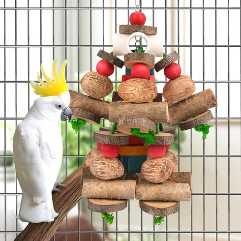 Kyouki Large Parrot Toy, Bird Toys for Cockatoos,Macaws, African Grey, Amazon Parrots,Conures, Lovebirds, Multicolored