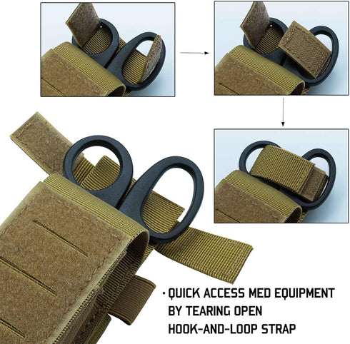 1000D Upgrade Laser Cut Molle Tourniquet Holder, Heavy Duty Tactical Molle Tourniquet Pouch Holder