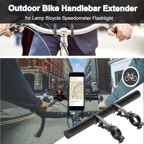 Yizhet Lightweight Bike Handlebar Extender, Durable Double Bracket for Speedometer & Phone Mount