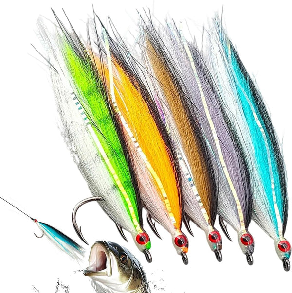 Generic Fishing Lures Set, 5 piece Artificial Bait with Hook for bass Trout