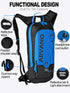 Hydration Pack Backpack with 2L TPU Water Bladder, Lightweight Small Bike Backpack for Men Women, 6L Water Backpack for