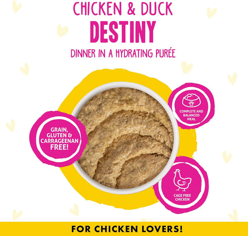 B.F.F. PLAY - Best Feline Friend Paté Lovers, Aw Yeah!, Chicken & Duck Destiny, 3oz Pouch (Pack of 12)