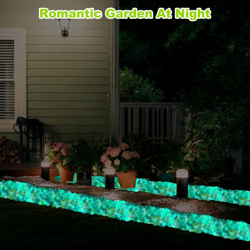 100pc Luminous Stones, Glowing Rocks for Aquarium Decoration, Glow Stones for Fish Tank and Garden Pebbles, Purple