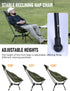 WildCall Lightweight Folding High Back Camping Chair with Head Support, Compact Beach Chair with Anti-Sinking Large