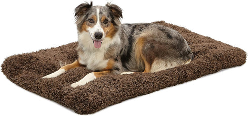 Midwest Homes for Pets Deluxe Dog Beds, Super Plush for Dog Crates, Machine Wash & Dryer Friendly, 42-Inch, Cocoa