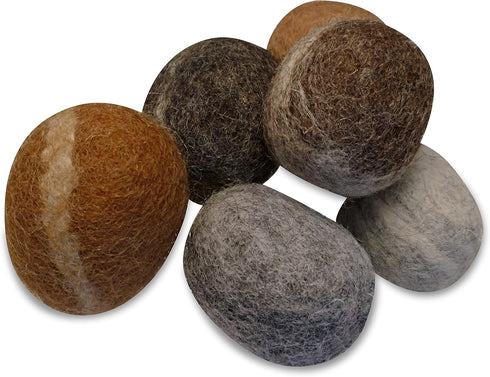 Natural Handmade Wool Cat Balls - Felt Ball Toys for Indoor Cats and Kittens