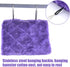 Winter Warm Purple Bird Nest House Shed Hut, Plush Fluffy Hanging Hammock for Hamster Parrot Macaw Budgies (M)