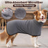 Microfibre Dog Bathrobe Towel Wrap Super Absorbent Dog Drying Coat Bath Robe for Puppy, Medium & Large Dogs, Fast
