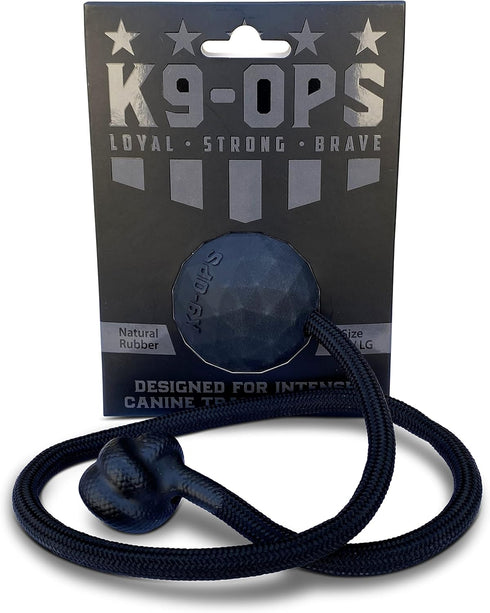 Dog Ball on a Rope Tug Toy - Rubber Fetch Training Reward for Large Dogs, Durable for Indestructible Chewers