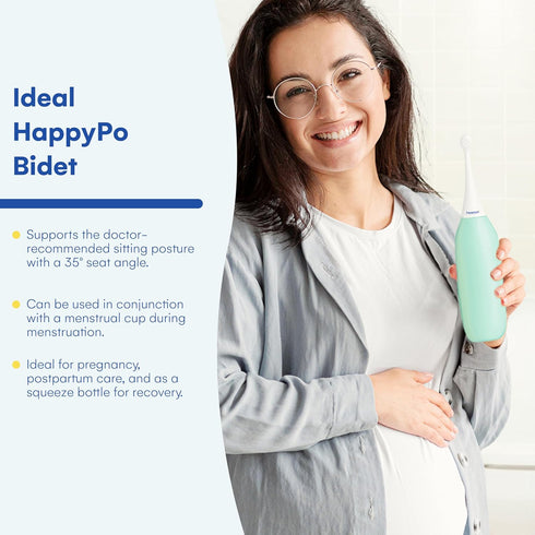 300ml 2.0 HappyPo The Original Portable Bidet - Peri Bottle for Moms, Women, and Anyone on The Go - Easy-Bidet