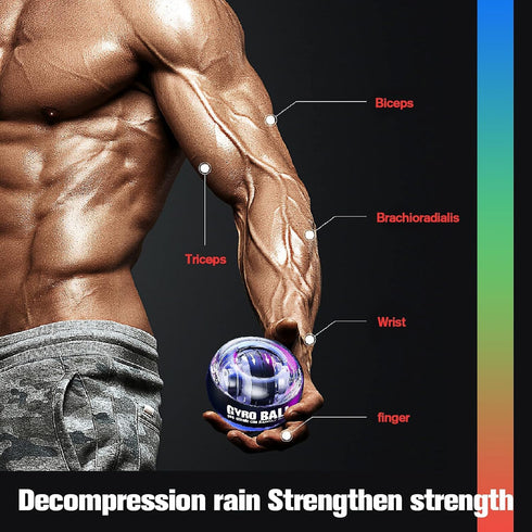 Wrist Trainer Ball Auto-Start Wrist Strengthener Gyroscopic Forearm Exerciser Gyro Ball for Strengthen Arms, Fingers, Wrist Bones and Muscles by JIN BD