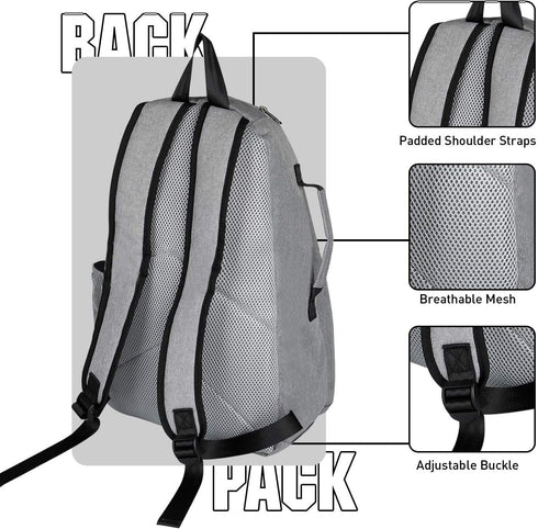 Tennis Bag Backpack, Multifunctional Sports Bag for Women and Men to Hold 1 or 2 Tennis Rackets/Racquets