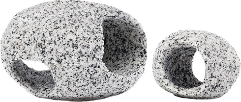 2 Piece Set – Realistic Stone Appearance – Safe for Freshwater and Saltwater Tanks, Penn-Plax Deco-Replicas Granite