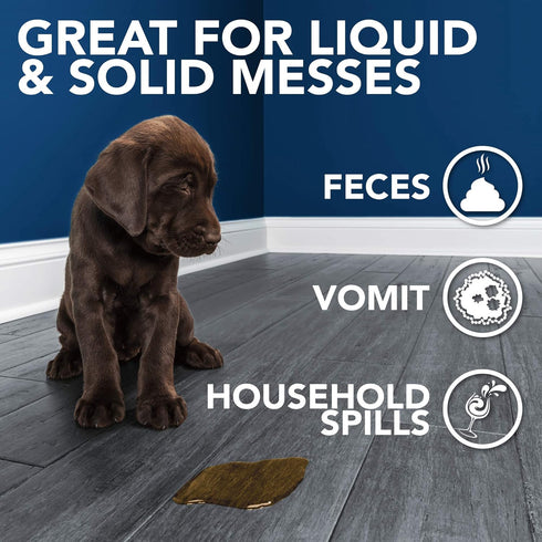 Simple Solution Abzorbitall Pet Mess Absorbent Towels - 30 Towels, Multi-Surface Urine & Dog Poop Cleaning Sheets