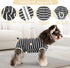 Etdane Dog Diapers Sanitary Panties - Physiological Period Shirts for Male and Female Dogs, White Stripe Large