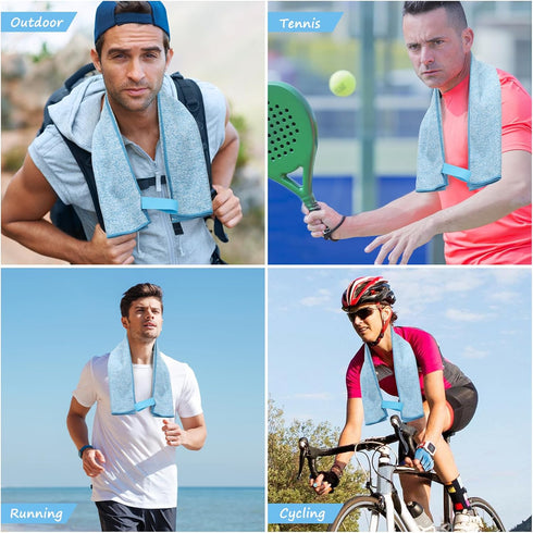 KISS QUEEN 3 Pack Towel(3 Pack(Blue)) Microfiber Gym Towel Quick Dry Sweat Towels Women Men Lightweight Running Cycling