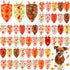 Abbylike 50 Pcs Fall Thanksgiving Dog Bandana Bulk Pumpkin Bandana for Dogs