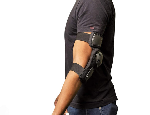 TSE Safety Exo-Guard II Professional Work Elbow Pads - Flexible Protective Gear for Men Women with Adjustable Straps