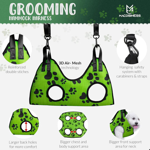2025 16-in-1 Hammock Trimming Hammock Trimming - Dog Grooming - Dog Hanger for Nail - Dog Grooming Sling - Cat Sling