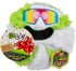 goDog Holiday Collection TPE-Plush Cool Mint Squeaky Dog Toy - Green/White, Chew Guard Technology