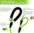 6ft Double Handle Dog Leash with Padded Handle, Reflective Double Loop for Large Medium Dog Control (Green)