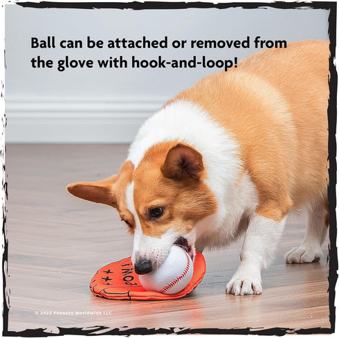 2-Piece Interactive Dog Toy Set - Durable Canvas Baseball Glove and Ball Toy, Fun Fetching & Chew Toy, 7 Inch