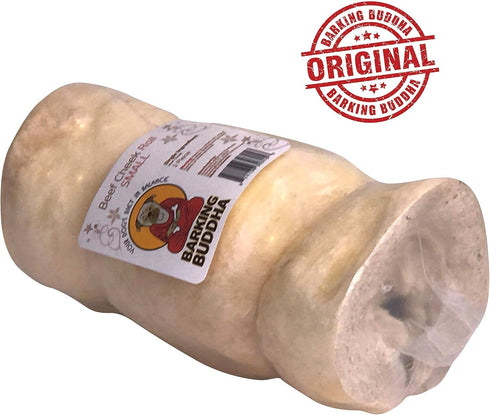 Original Beef Cheek Rolls | Super Thick | Natural Beef | Small 5-6 Inch (10 Pack) | All Natural Rawhide Alternative No