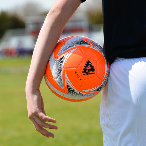 (Pack 1, 6 12) VIZARI Odyssey Soccer Ball | Durable and Firm Youth Soccer Ball | Junior Soccer Ball with Premium TPU