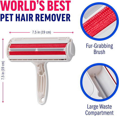 ChomChom Roller Pet Hair Remover Original Size Reusable Lint Roller for Cat & Dog Hair on Furniture, Couch, Carpet