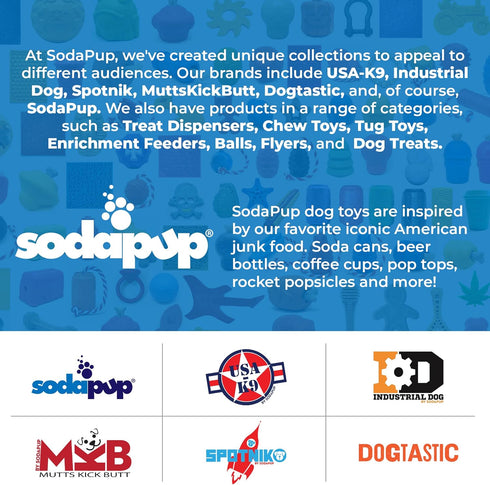 SodaPup Honey Pot – Durable Dog Treat Dispenser & Enrichment Toy, Non-Toxic Natural Rubber for Chewing