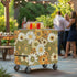 Puxucrazy 52L 19W 32H inch Hippie Flower Cooler Cart Cover Patio Cooler Cover Tear-Resistant Ice Chest Protective