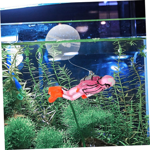 Floating Diver Cute Fish Tank Accessories - Glow in The Dark Diver Decorations, Luminous Model Resin