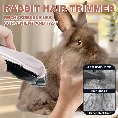 Nevixtal Trimmer Trimmer Rabbit Clippers for Grooming for Thick Heavy Coats,Quiet Cordless,Rechargeable,LED