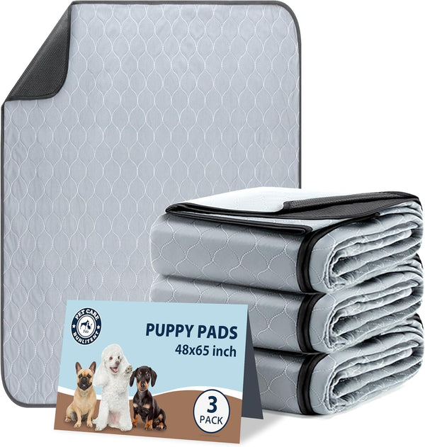 Washable Pee Pads for Dogs, 48x65 Reusable Puppy Pads with Fast Absorbent,
