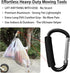 XIECHANEE Large Aluminum Carabiner, Heavy-Duty Stroller Hooks for Hanging Bags and Shopping Durable Multi-Purpose