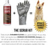 Pride and Groom DogDays De-Shedding The Scrub Kit - Natural Dog Shampoo with Silicone Scrubber Gloves for Detangling