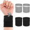 Mabor 4Pcs Wrist Wallet, Wrist Sweat Bands with Zipper Light Pocket Sports Absorb
