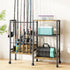 Fishing Rod Rack with Wheels, Metal Fishing Gear Shelf for Up to 12 Rods, Fishing Pole Storage Cart for Home Entryway