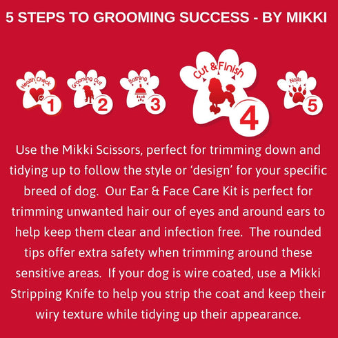 Mikki Dog Puppy Grooming Stripping Knife - Blue Hand Stripping Blade Tool for Coarse Hair Coats