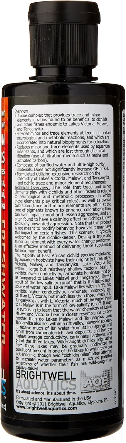 Brightwell Aquatics CichlidCode - Trace and Minor Elements for African Cichlids, 125 ml