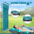 Inflatable Camping Sleeping Pad, Thick 4 Inch Ultralight Mat with Pillow and Built-in Foot Pump