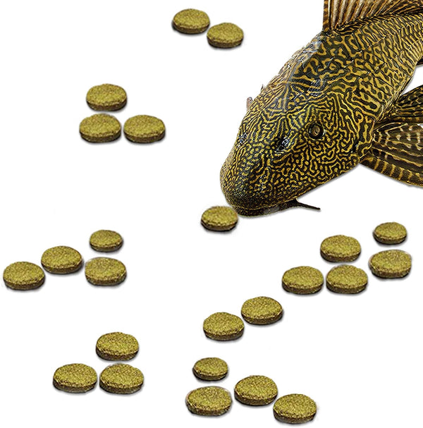 Pleco Treats, Disc-Shaped Supplement for Bottom Feeders, Strengthens Overall Development, 2.8 oz. per Pack